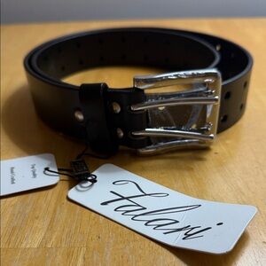 Falari Men’s Black Leather Belt